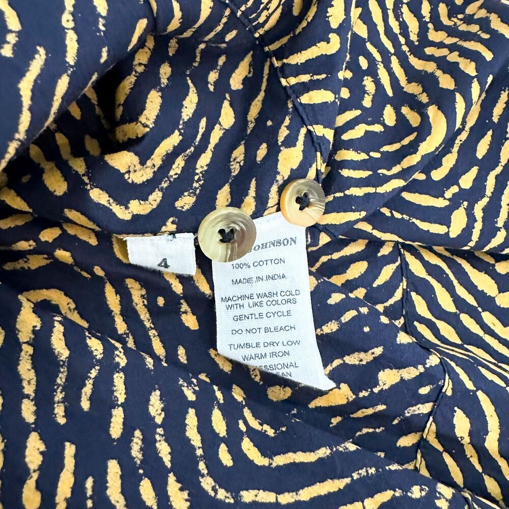 Ulla Johnson Black and Gold Printed Long-Sleeve Midi Dress - Picture 10 of 13